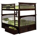 Columbia Bunk Full/Full with Flat Panel Drawers