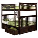Columbia Bunk Full/Full with Raised Panel Drawers