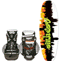 AIRHEAD Graffiti City Wakeboard w/ Clutch Bindings
