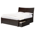 Milano Bed w/ Flat Panel Footboard - Espresso