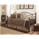 Doral Matte Black/Walnut Daybed