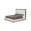 Bristol Tufted Gray Linen Modern Queen Bed