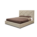 Palomar Beige Fabric Upholstered Modern Bed King Size 