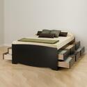 Queen 12 drawer Tall Platform Storage Bed