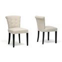 Philippa Beige Linen Dining Chair 