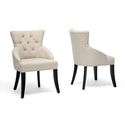 Halifax Beige Linen Dining Chair 