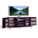 Premier Large Black Flat Panel Plasma / LCD TV Console with Media Storage