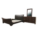 Brian Dark Brown Queen 4 Piece Modern Bedroom Set