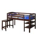 Twin Wood Loft Bed w/ Desk