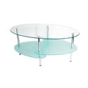 38 in. Wave Oval Coffee Table
