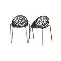 Camelia Black Plastic Modern Dining Chair 