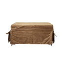 Gianna Tan Microfiber Convertible Sleeper Ottoman