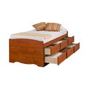 Twin 6 drawer Tall Platform Storage Bed