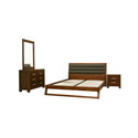 Ceni Brown Queen 4 Piece Modern Bedroom Set