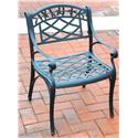 Sedona Cast Aluminum Arm Chair in Charcoal Black Finish (Set of 2)