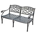 Sedona Cast Aluminum Loveseat in Charcoal Black Finish