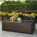Palm Harbor Outdoor Wicker Glass Top Table