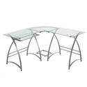 L-Shaped Glass Computer Desk