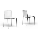 Gridley White Plastic Modern Dining Chair 
