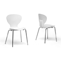 Boujan White Plastic Modern Dining Chair 