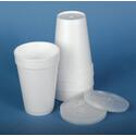 Styrofoam Cup Lid W/ Straw Slot