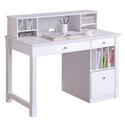 Deluxe Solid Wood Desk w/ Hutch - White