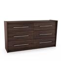 Pacific Six Drawer Dresser in Ebony Pecan