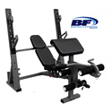 International Olympic Bench with Leg Extension and Preacher Curl