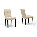 Elsa Beige Fabric Modern Dining Chair 