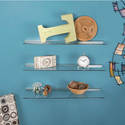 Clear Glass Floating Shelf