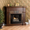 Cartwright Espresso Convertible Slate Gel Fuel Fireplace