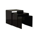 Acrylic Black Table 3-Pc Set 