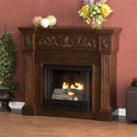 Calvert Carved Ivory Gel Fireplace