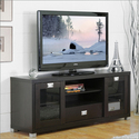 Matlock Modern TV Stand with Glass Doors