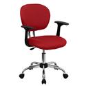 Mid-Back Mesh Task Chair with Arms and Chrome Base