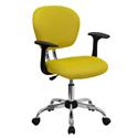 Mid-Back Mesh Task Chair with Arms and Chrome Base