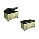 White Wordings Storage Bench