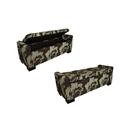 Black Floral Storage Bench