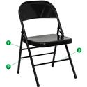 HERCULES Series Triple Braced & Quad Hinged Metal Folding Chair