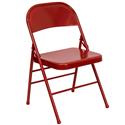 HERCULES Series Triple Braced & Quad Hinged Metal Folding Chair