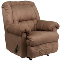 Contemporary Padded Microfiber Rocker Recliner