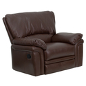 Extra Wide Leather Rocker Recliner