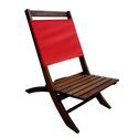 Folding Picnic Chair with Red Canvas