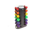 Set of Jelly Bell Dumbbells with Rack