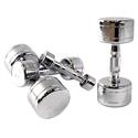 Chrome Dumbbell w/ Contoured Handle