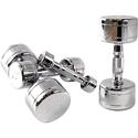 Chrome Dumbbell w/ Contoured Handle 