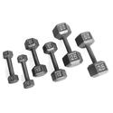 Grey Solid Hex Dumbbells
