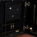 Black Square Wall Mount Jewelry