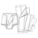 Surecare Undergarment Brief Liner W/ Button