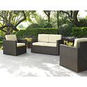 Palm Harbor 3 Piece Outdoor Wicker Seating Set - Loveseat & Two Outdoor Chairs